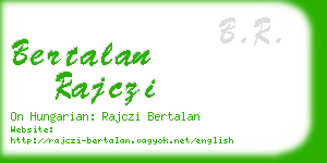 bertalan rajczi business card